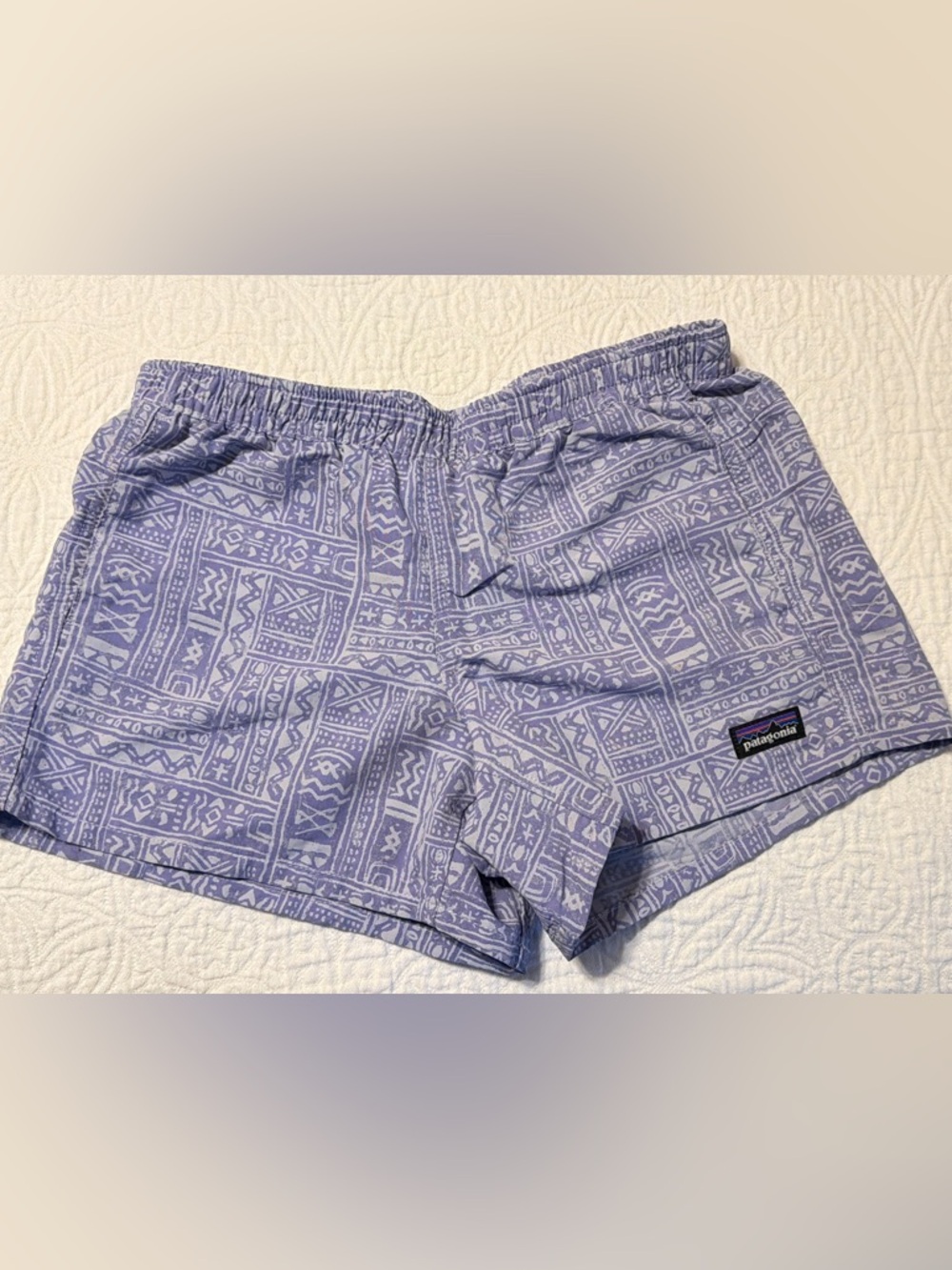 Patagonia Lavender Tribal Print Kids Shorts